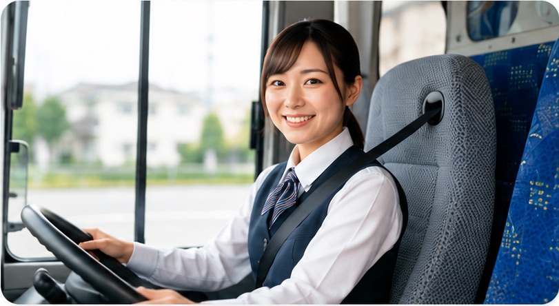 笑顔のバス運転士